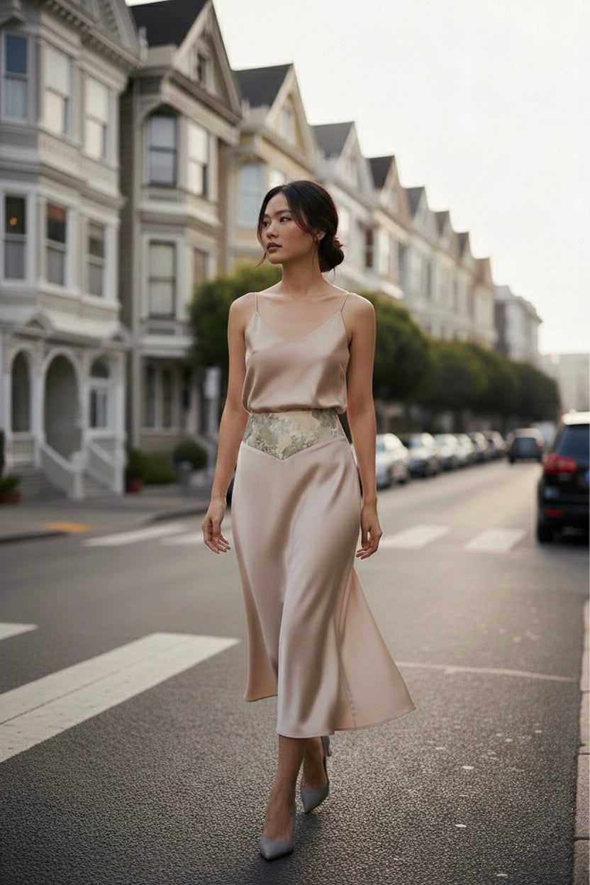 Bias Midi Skirt