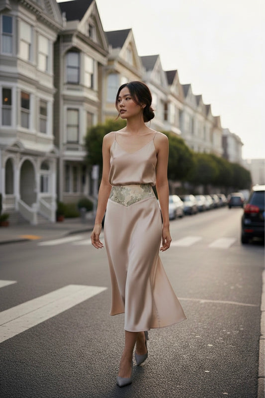 Bias Midi Skirt